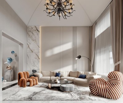 现代家居客厅3D模型下载